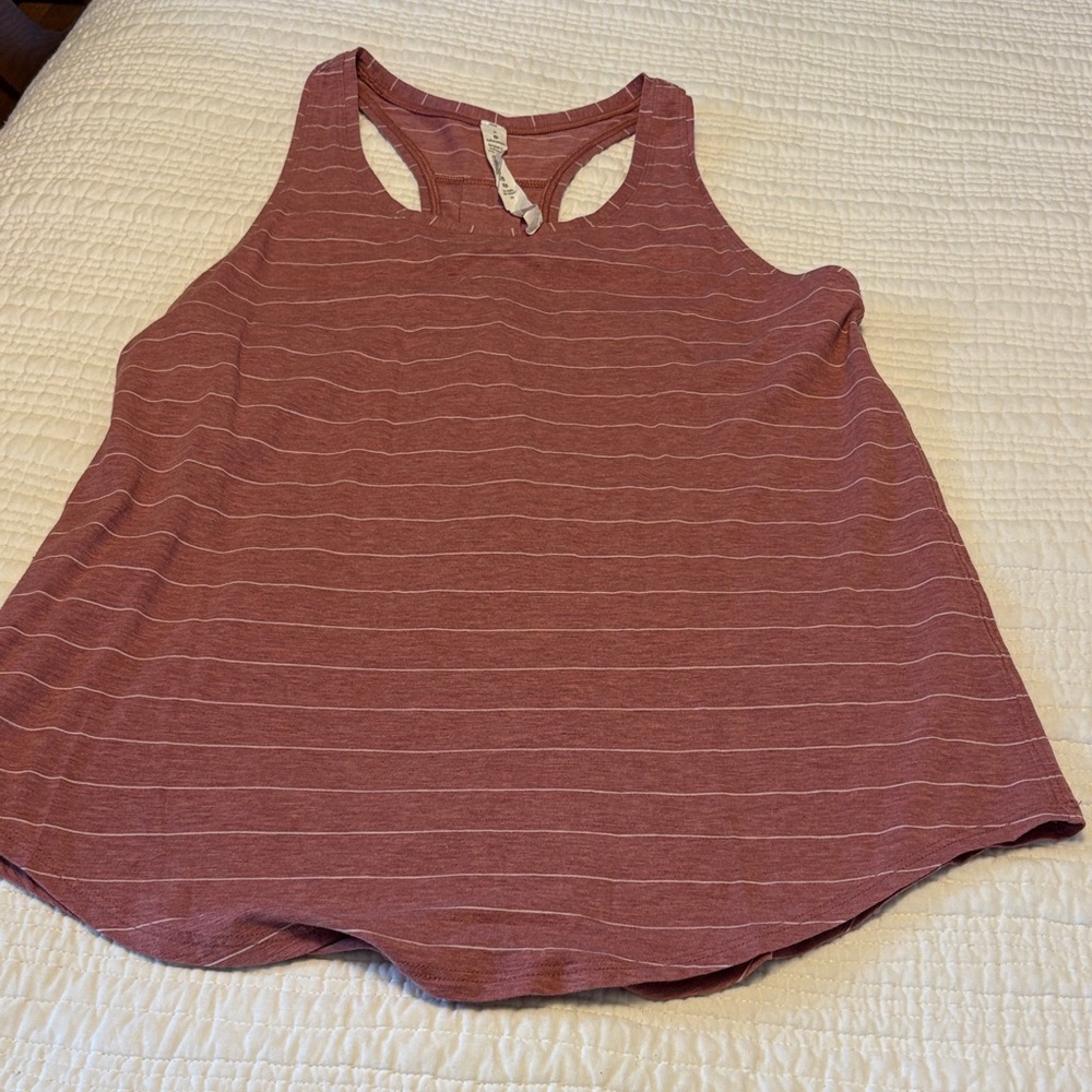 Women's Striped Tank Top - Maroon